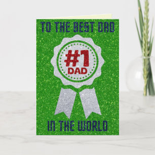 Bästa pappa i världen faderns dag glitterkort kort