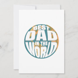 Bästa pappa i världen Fars dag Enkel vintage Julkort