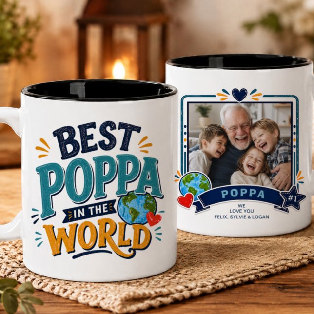 Bästa Pappa i Världen Foto Mugg (Skapare uppladdad)
