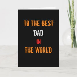 Bästa pappa i världen gratulationskort kort