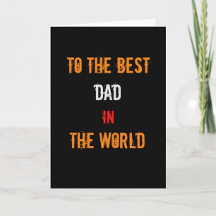 Bästa pappa i världen gratulationskort kort