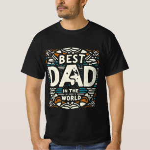 Bästa pappa i världen - Retro geometrisk T Shirt