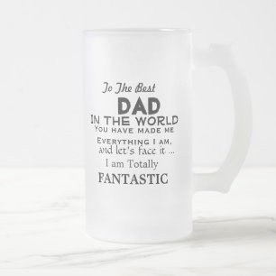Bästa pappa i världen ROLIGT FADER PRESENT Frostat Ölglas
