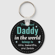Bästa pappa i World Custom Name Keychain