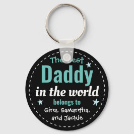 Bästa pappa i World Custom Name Keychain Nyckelring