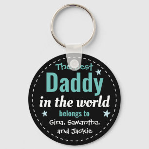 Bästa pappa i World Custom Name Keychain Nyckelring