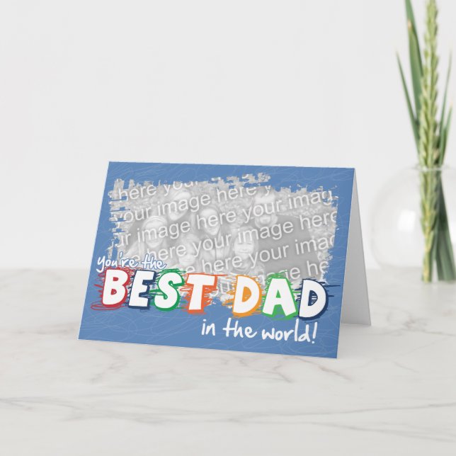 Bästa Pappa i World Customiable Card Kort (Framsida)
