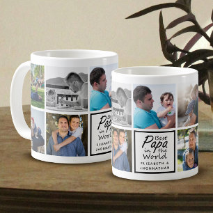 Bästa Pappa i World Fars dag Photo Collage Kaffemugg