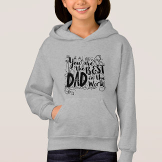 Bästa pappa i World Girl's pullover hoodle T Shirt