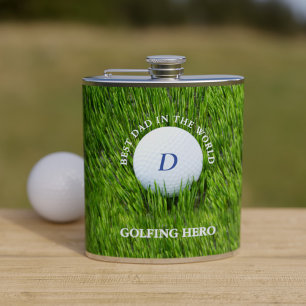 Bästa Pappa i World Golfing Hero Grönt Golfer Fickplunta