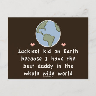 Bästa pappa i World Kid Postcards Vykort