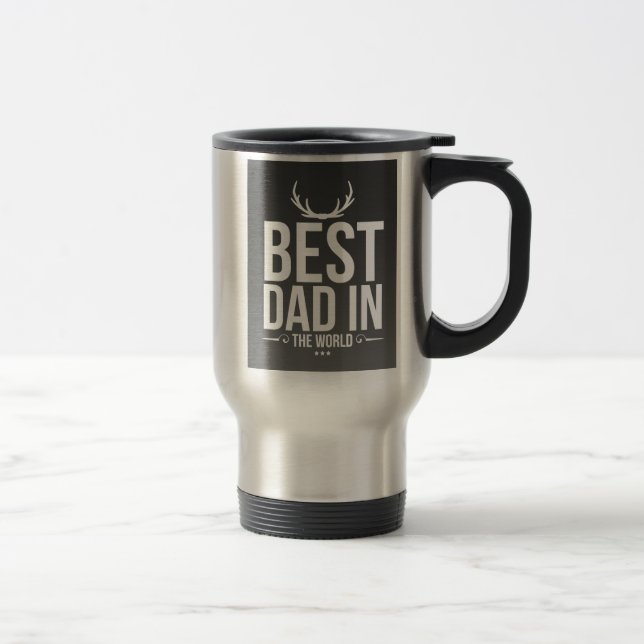 Bästa Pappa i World Stainless Steel Resemugg (Höger)