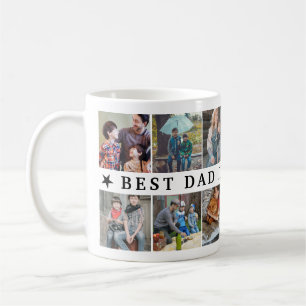 Bästa Pappa i World Stars Photo Collage Kaffemugg