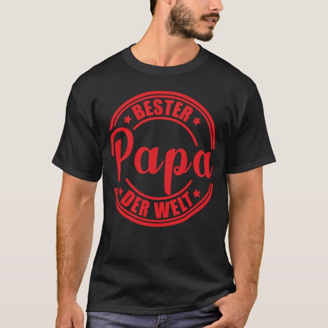 Bästa Pappa Inhe World som säger Far-vän T Shirt (Framsida)