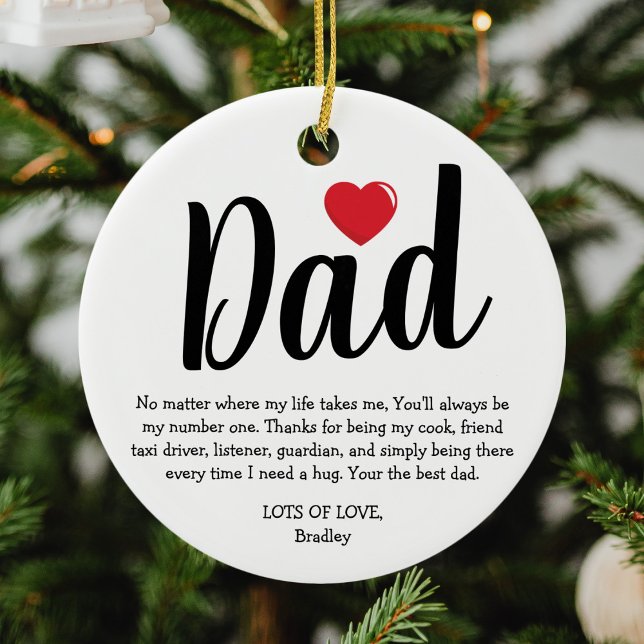 Bästa pappa jul keramisk prydnad julgransprydnad keramik (Skapare uppladdad)