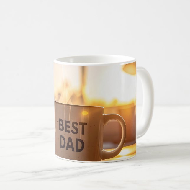 Bästa Pappa Kaffe Mugg - Farsdagspresent (Framsida höger)
