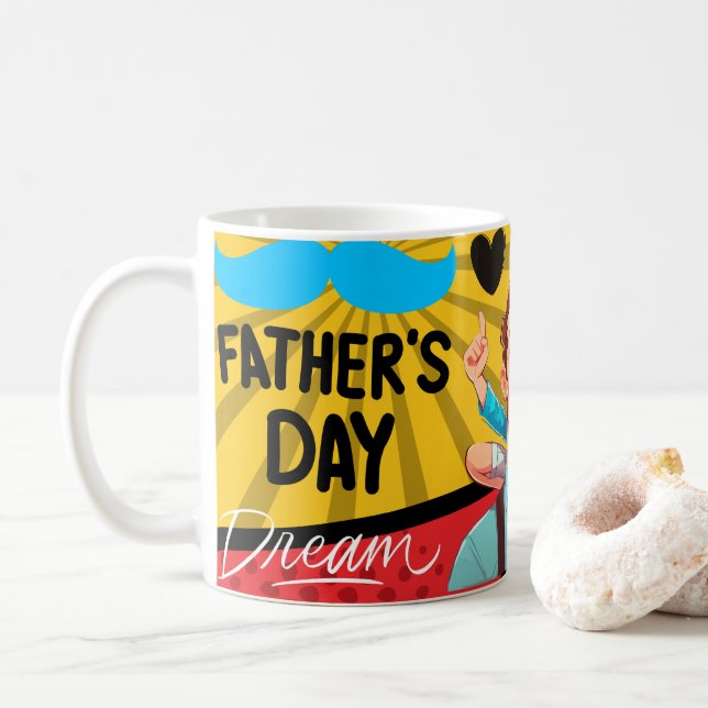 Bästa pappa kärlek pappa, fars dag, pappagåva kaffemugg (Med munk)