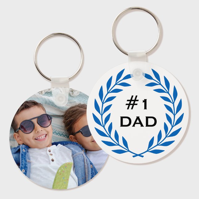 Bästa Pappa Laurel-Anpassningsbarna för andningsbl Nyckelring (Skapare uppladdad)