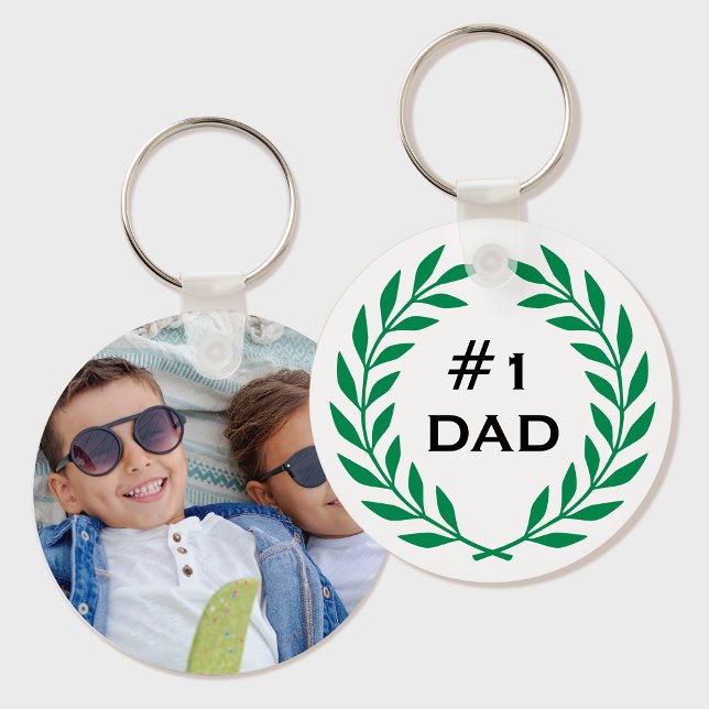 Bästa Pappa Laurel-Anpassningsbarna för andningsfo Nyckelring (Skapare uppladdad)