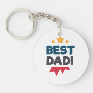 Bästa Pappa Lycklig Fars dag Nyckelkedja
