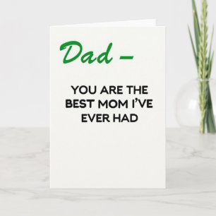 Bästa Pappa Mamma Någonsin Konstkort Kort