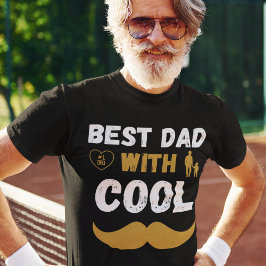 Bästa Pappa med Coola Mustache T Shirt