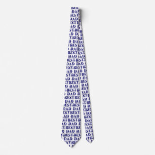 Bästa Pappa med Flaggor Blue Text Slips
