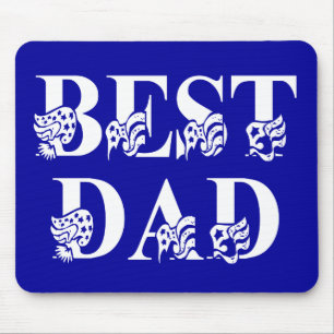 Bästa Pappa med Flaggor vit text Musmatta