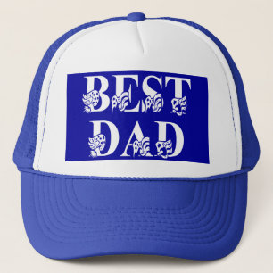 Bästa Pappa med Flaggor vit text Truckerkeps