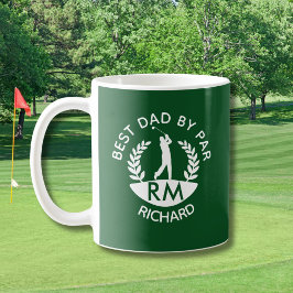 BÄSTA PAPPA MED FÖRSTAVENSNAMN MONOGRAM KAFFEMUGG