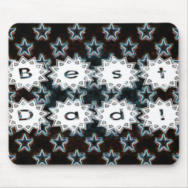 Bästa Pappa med Neon Stars Musmatta