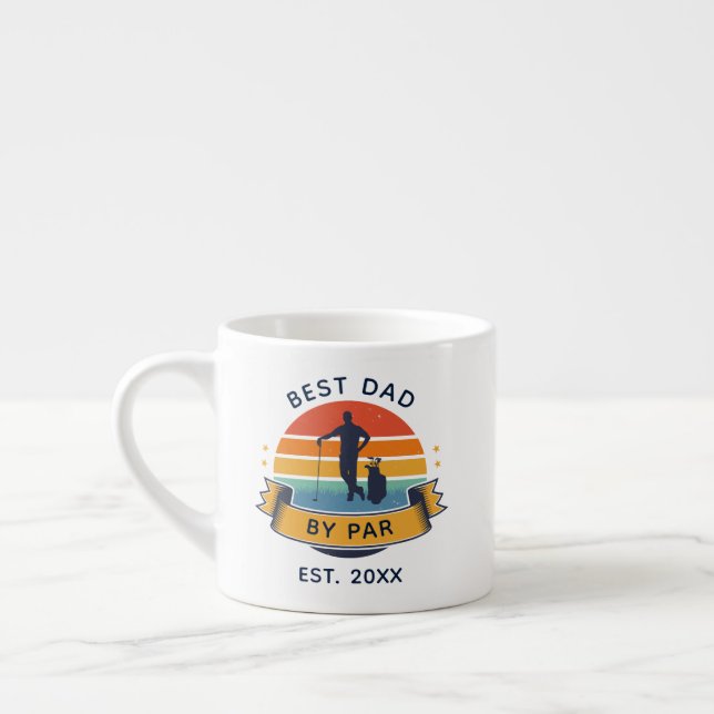 Bästa pappa med par Fars dag golf sport älskare Espressomugg (Vänster)