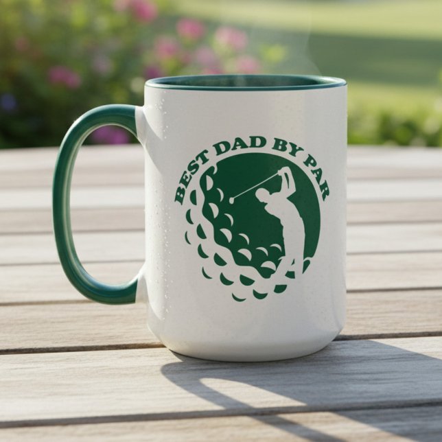 Bästa pappa med par Modern golf golfträning Mugg (Skapare uppladdad)