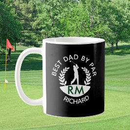 BÄSTA PAPPA MED PAR-MONOGRAM NAMN KAFFEMUGG