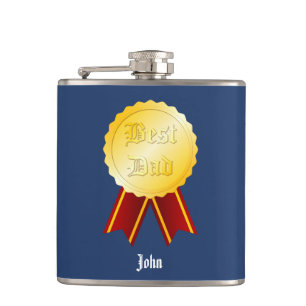 Bästa Pappa Medalj Band Fars Dag Fickplunta