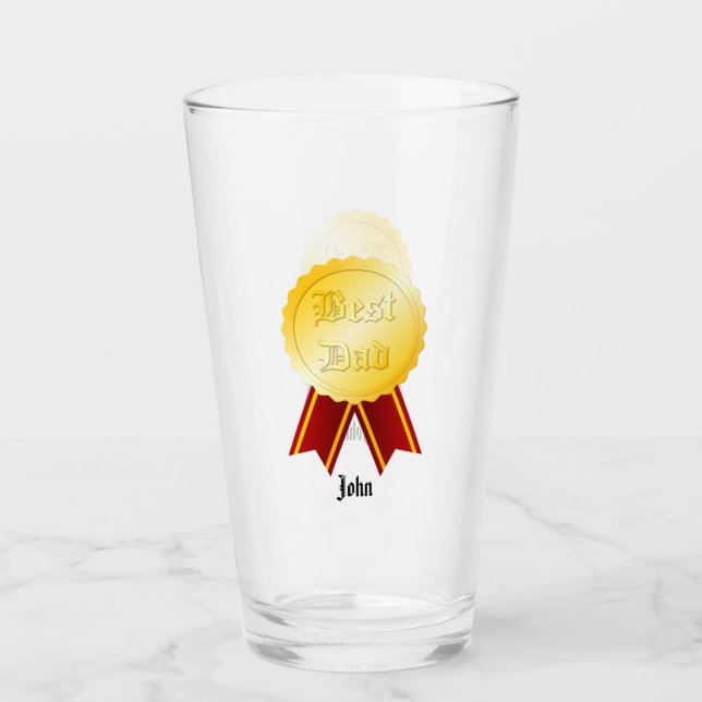Bästa Pappa Medalj Band Fars Dag Glaskopp (Framsida)