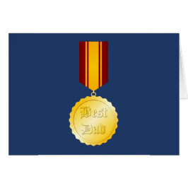 Bästa Pappa-medalj Brooch Far-dagen Hälsningskort