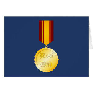 Bästa Pappa-medalj Brooch Far-dagen Hälsningskort