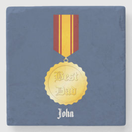 Bästa Pappa-medalj Brooch Far-dagen Stenunderlägg