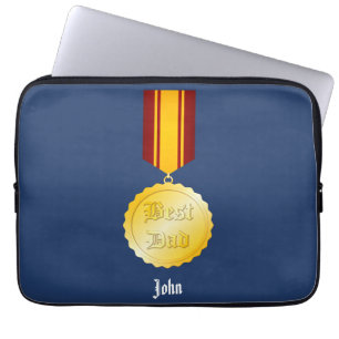 Bästa Pappa Medalj Brosch Fars Dag Laptop Fodral