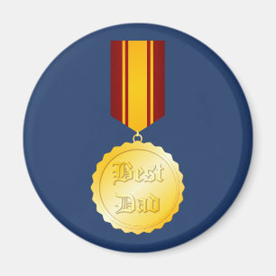 Bästa Pappa Medalj Brosch Fars Dag Magnet