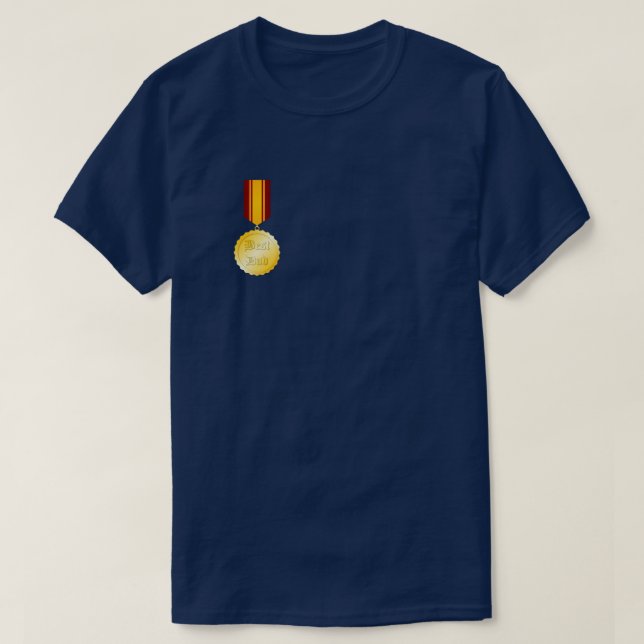Bästa Pappa Medalj Brosch Fars Dag T Shirt (Design framsida)