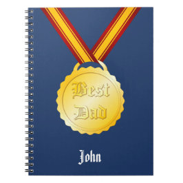 Bästa Pappa Medalj Fars Dag Anteckningsbok