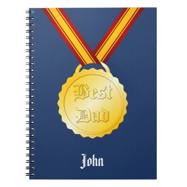 Bästa Pappa Medalj Fars Dag Anteckningsbok (Framsidan)