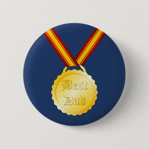 Bästa Pappa Medalj Fars Dag Knapp