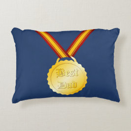 Bästa Pappa Medalj Fars Dag Prydnadskudde