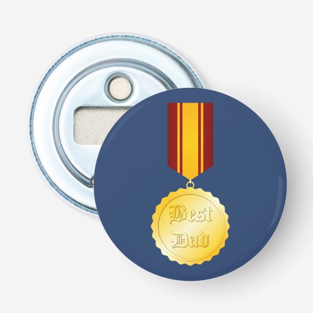 Bästa pappa medalj spänne Fars dag Flasköppnare (Framsidan)