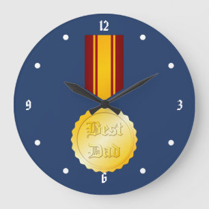 Bästa pappa medalj spänne fars dag stor klocka