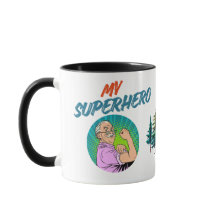 Bästa pappa Min superhjälte Anpassad fadersdagsmug