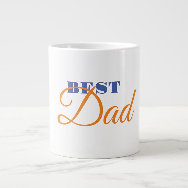 Bästa Pappa-minimalistisk ren Professionell Jumbo Mugg (Framsidan)